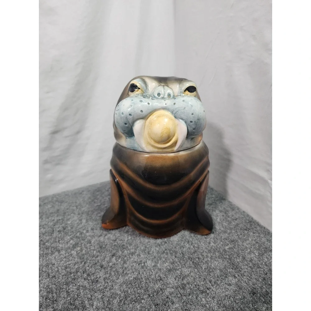 Vintage 1960s Enesco Walrus Cookie Jar Rare Sea Lion Collectors Item Sealife
